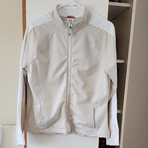 Danskin Now Cream & White Athletic Jacket
